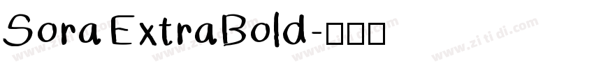 Sora ExtraBold字体转换